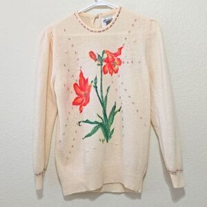 CERVELLE LAMBSWOOL/ANGORA BLEND VINTAGE SWEATER SIZE SMALL.